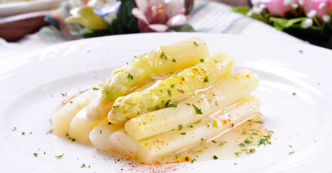 asperges, asperges des Landes, entrée raffinée, salade printanière, recette légère