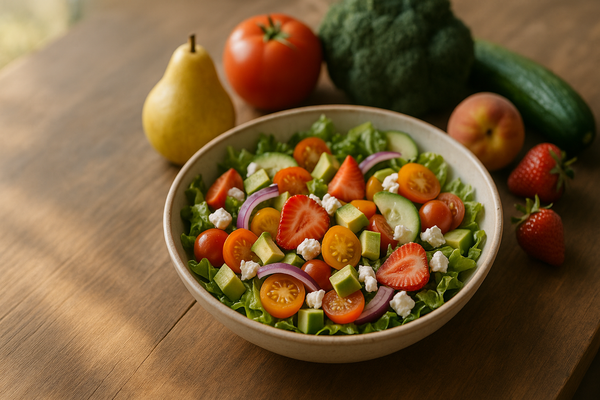 Les meilleures recettes de salades fraîches avec les légumes et fruits de saison à savourer fin août