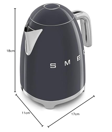 Smeg KLF03NBEU Electric Kettle – 1.7 L, Anti-Scald Filter, Automatic Shut-Off