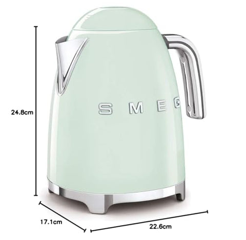 Smeg KLF03NBEU Electric Kettle – 1.7 L, Anti-Scald Filter, Automatic Shut-Off