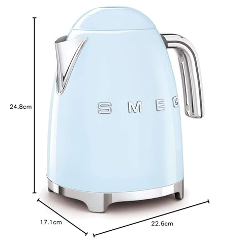 Smeg KLF03NBEU Electric Kettle – 1.7 L, Anti-Scald Filter, Automatic Shut-Off