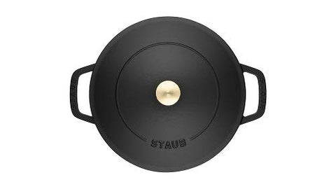 STAUB Chistera 28 cm Sauté Pan – Enamelled Cast Iron “Cherry” 3.7 L
