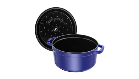 STAUB Round Cocotte 28 cm – Enameled Cast Iron “Cherry” 6.7 L