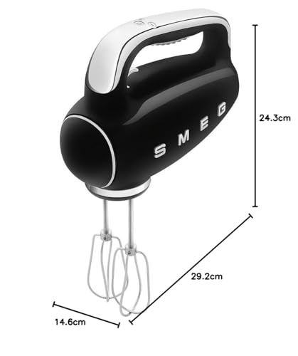 Smeg HMF01BLEU Electric Mixer – 9 Speeds, Turbo Function, Accessories & LED Display