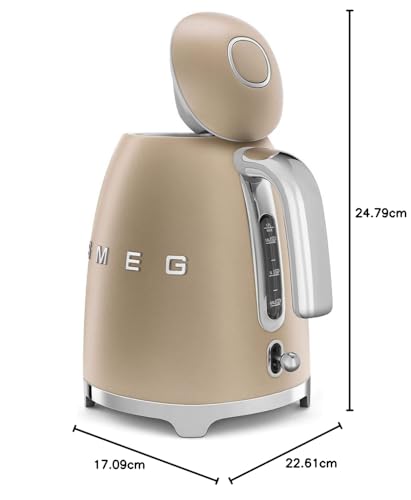 Smeg KLF03NBEU Electric Kettle – 1.7 L, Anti-Scald Filter, Automatic Shut-Off