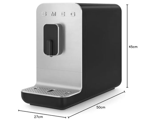 Smeg Automatic Coffee Machine – Integrated Grinder, 1.4 L, 19 Bars, 4 One Touch Recipes