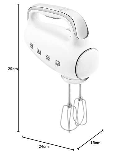 Smeg HMF01BLEU Electric Mixer – 9 Speeds, Turbo Function, Accessories & LED Display