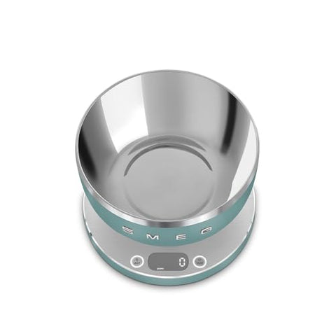 Smeg Digital Kitchen Scale – 5 kg, 1.8 L Stainless Steel Bowl, USB Charging & 1 g Accuracy