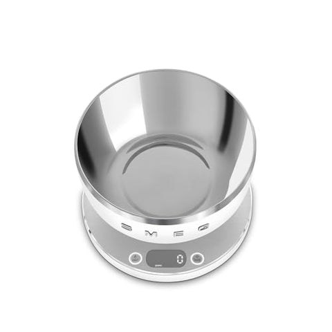 Smeg Digital Kitchen Scale – 5 kg, 1.8 L Stainless Steel Bowl, USB Charging & 1 g Accuracy