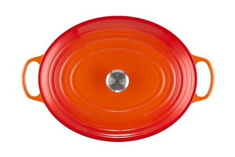 Le Creuset Signature Oval Casserole Dish 29 cm – Enameled Cast Iron “Cherry” 4.7 L