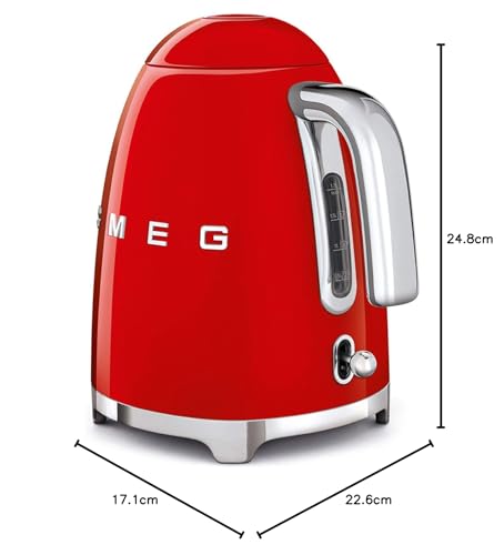 Smeg KLF03NBEU Electric Kettle – 1.7 L, Anti-Scald Filter, Automatic Shut-Off