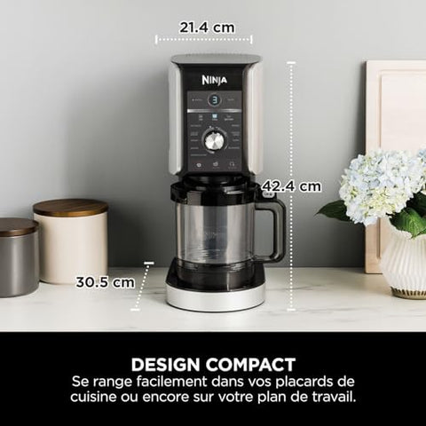 🍨 Ninja CREAMi™ Deluxe NC501EU – Sorbetière & boissons glacées (10 fonctions) – Argent