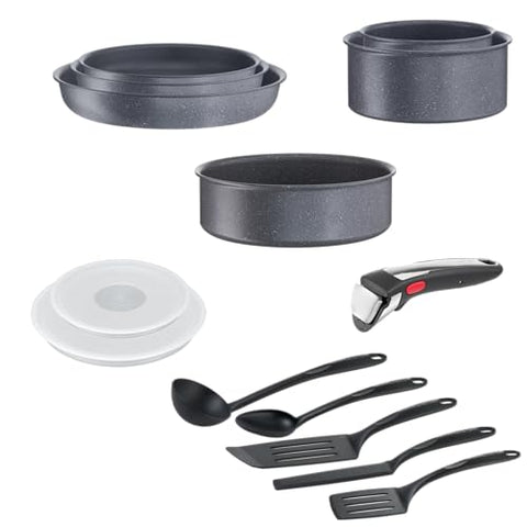 Set of 3 Tefal Ingenio Natural On 16 / 18 / 20 cm Saucepans + Removable Handle