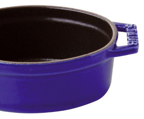 STAUB Oval Cocotte 29 cm – Enameled Cast Iron “Graphite Grey” 4.25 L