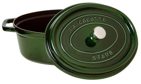 STAUB Oval Cocotte 29 cm – Enameled Cast Iron “Graphite Grey” 4.25 L