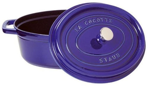 STAUB Oval Cocotte 29 cm – Enameled Cast Iron “Graphite Grey” 4.25 L