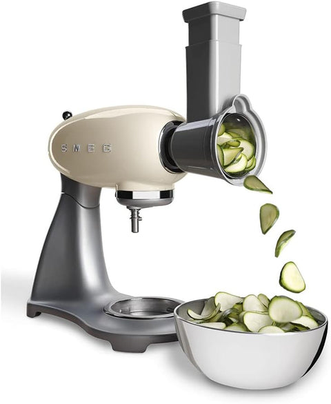 Smeg Food Processor Accessories - Grater & Slicer, 5 Stainless Steel Cylinders Compatible with SMF01 to SMF13