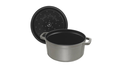 STAUB Round Cocotte 28 cm – Enameled Cast Iron “Cherry” 6.7 L