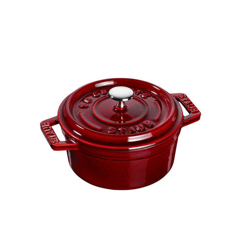 STAUB Round Cocotte 28 cm – Enameled Cast Iron “Cherry” 6.7 L