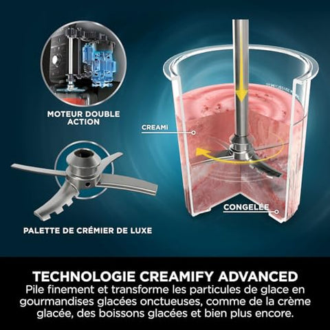 🍨 Ninja CREAMi™ Deluxe NC501EU – Sorbetière & boissons glacées (10 fonctions) – Argent