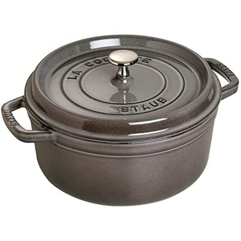 STAUB Round Cocotte 28 cm – Enameled Cast Iron “Cherry” 6.7 L