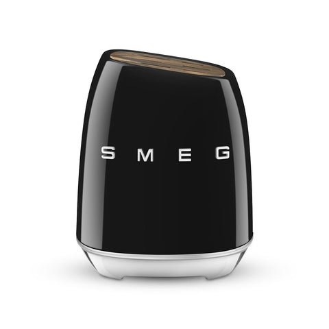 Smeg Knife Block – Stainless Steel, 6 Precision Blades Included