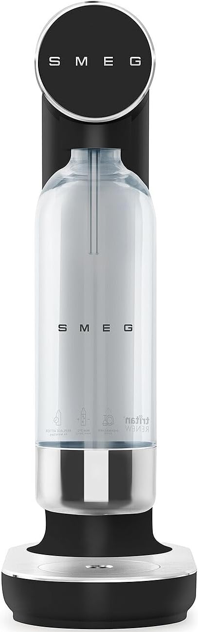 Smeg Sparkling Water Machine – 800 ml, CO₂ Intensity Control, Works with Standard Cartridge