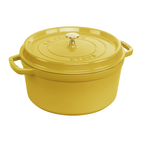 STAUB Round Cocotte 28 cm – Enameled Cast Iron “Cherry” 6.7 L