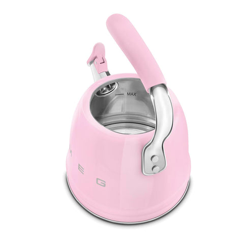 Smeg WKF Whistling Kettle – 2.3 L, Stainless Steel & Silicone Handle