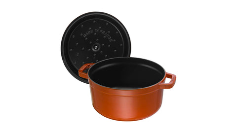 STAUB Round Cocotte 28 cm – Enameled Cast Iron “Cherry” 6.7 L