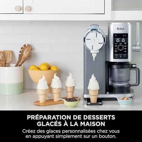 🍨 Ninja CREAMi™ Deluxe NC501EU – Sorbetière & boissons glacées (10 fonctions) – Argent