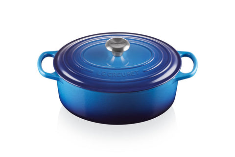 Le Creuset Signature Oval Casserole Dish 29 cm – Enameled Cast Iron “Cherry” 4.7 L