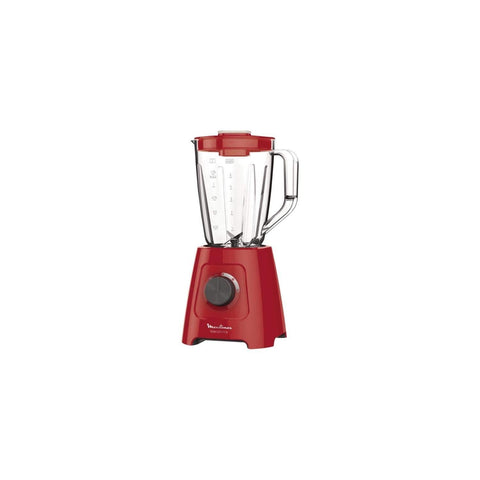 Moulinex Blender electric mixer, 1.75 L glass bowl, 800 W power, secure lock, ergonomic, grain grinder, smoothies, crushed ice, Blendforce, black LM430810