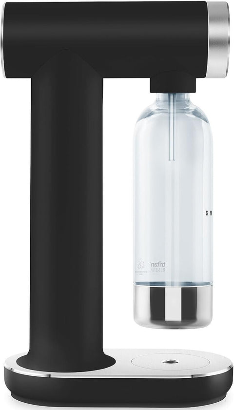 Smeg Sparkling Water Machine – 800 ml, CO₂ Intensity Control, Works with Standard Cartridge