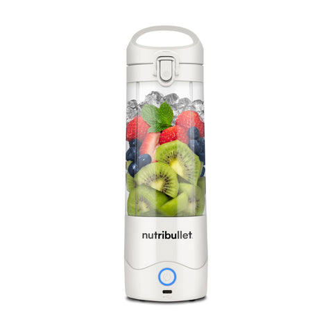 Nutribullet Lightweight Portable Blender, 475ml BPA-Free Tritan Cup, Mini Blender with 4-Point Stainless Steel Blade, Portable Blender, USB-C Charger, 15+ Cycles Before Recharging NBP003B