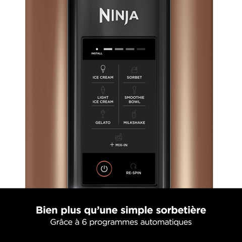 🍨 Ninja CREAMi™ Deluxe NC501EU – Sorbetière & boissons glacées (10 fonctions) – Argent