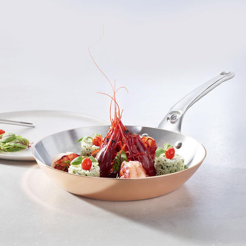 De Buyer Inocuivre 20 cm “Coupe Lyonnaise” Frying Pan – 90% Copper / 10% Stainless Steel