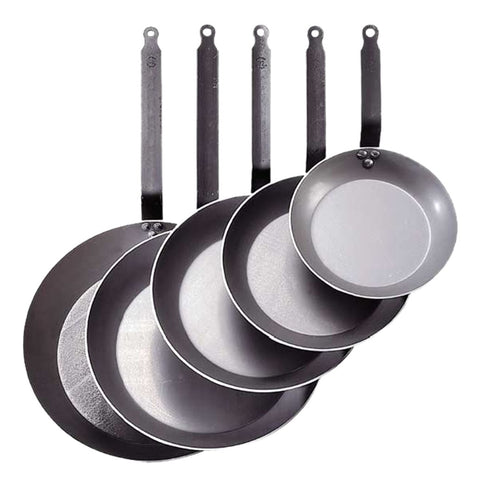 De Buyer Carbone Plus 22 cm “Coupe Lyonnaise” Frying Pan – Carbon Steel Made in France