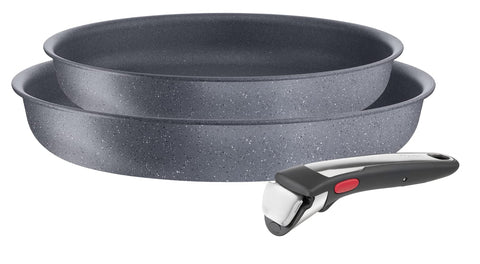 Set of 3 Tefal Ingenio Natural On 16 / 18 / 20 cm Saucepans + Removable Handle