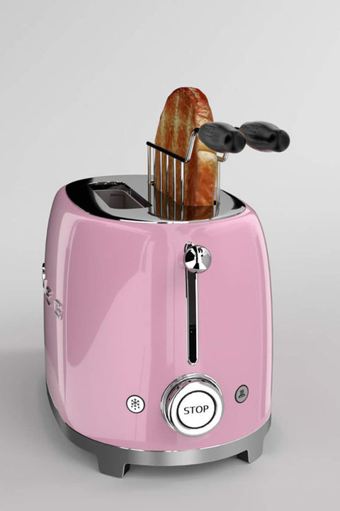 Smeg 2 Slice Toaster – 6 Browning Levels, Bagel, Reheat & Defrost Functions
