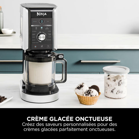 🍨 Ninja CREAMi™ Deluxe NC501EU – Sorbetière & boissons glacées (10 fonctions) – Argent