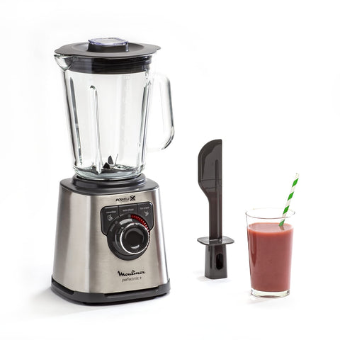 Moulinex PerfectMix+ High Speed Blender, 1200W, 2L Glass Bowl, 3 Automatic Programs LM811D10