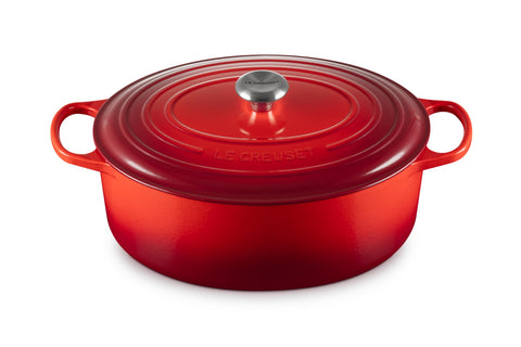 Le Creuset Signature Oval Casserole Dish 29 cm – Enameled Cast Iron “Cherry” 4.7 L