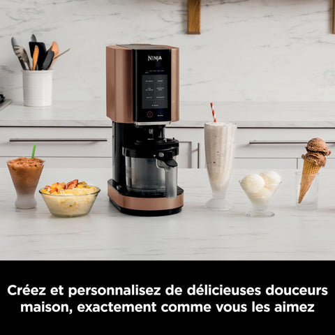 🍨 Ninja CREAMi™ Deluxe NC501EU – Sorbetière & boissons glacées (10 fonctions) – Argent