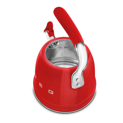 Smeg WKF Whistling Kettle – 2.3 L, Stainless Steel & Silicone Handle