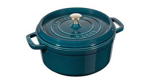 STAUB Round Cocotte 28 cm – Enameled Cast Iron “Cherry” 6.7 L