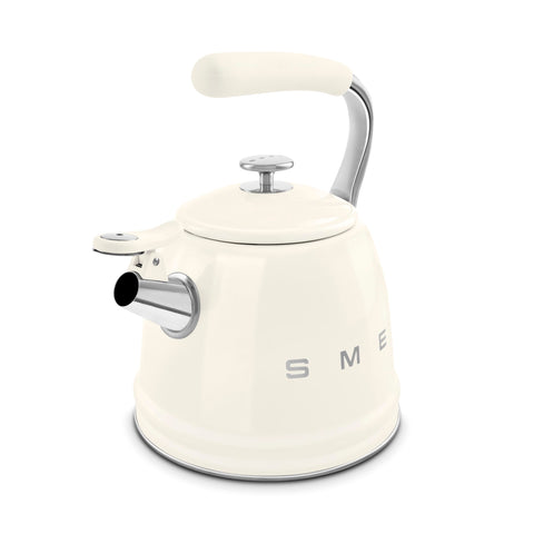 Smeg WKF Whistling Kettle – 2.3 L, Stainless Steel & Silicone Handle