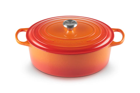 Le Creuset Signature Oval Casserole Dish 29 cm – Enameled Cast Iron “Cherry” 4.7 L