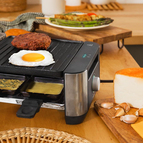 Cecotec Raclette en Bois Cheese&Grill 8200 Wood Black – 1200 W ⚡