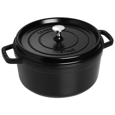 STAUB Round Cocotte 28 cm – Enameled Cast Iron “Cherry” 6.7 L